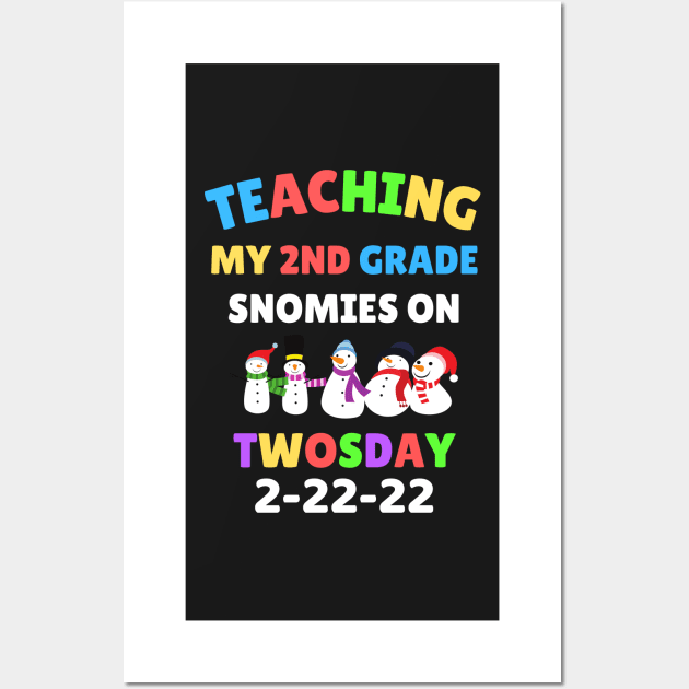 Teaching My 2nd Grade Snowmies on Twosday Wall Art by WassilArt